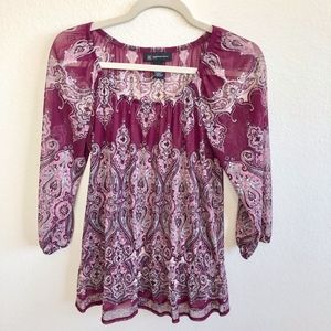 INC Paisley Print Top